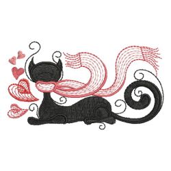 Valentine Cat Silhouettes 03 machine embroidery designs
