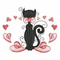 Valentine Cat Silhouettes 05 machine embroidery designs