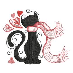 Valentine Cat Silhouettes 07 machine embroidery designs