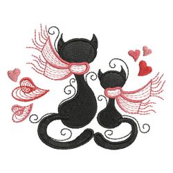 Valentine Cat Silhouettes 10 machine embroidery designs