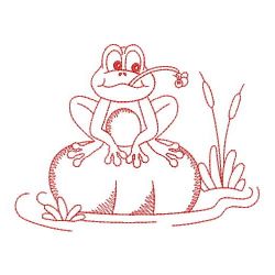 Redwork Cute Frog 05(Md) machine embroidery designs