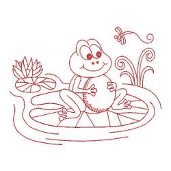 Redwork Cute Frog 07(Md) machine embroidery designs