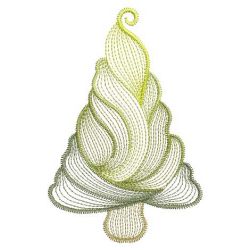 Rippled Christmas Trees 02(Md) machine embroidery designs