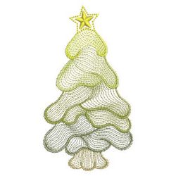 Rippled Christmas Trees 03(Sm) machine embroidery designs