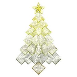 Rippled Christmas Trees 04(Md) machine embroidery designs