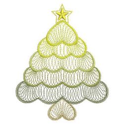 Rippled Christmas Trees 06(Sm) machine embroidery designs