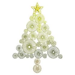 Rippled Christmas Trees 07(Lg) machine embroidery designs