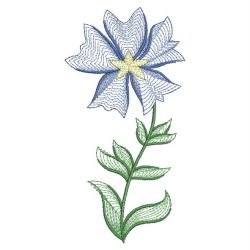 Rippled Blue Leschenaultia(Md) machine embroidery designs