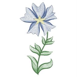 Rippled Blue Leschenaultia(Lg) machine embroidery designs