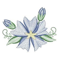 Rippled Blue Leschenaultia 02(Lg) machine embroidery designs