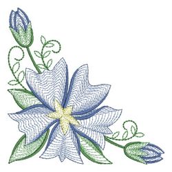 Rippled Blue Leschenaultia 03(Lg) machine embroidery designs