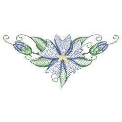 Rippled Blue Leschenaultia 08(Lg) machine embroidery designs