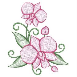 Rippled Cooktown Orchid 05(Lg) machine embroidery designs