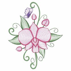 Rippled Cooktown Orchid 07(Md) machine embroidery designs