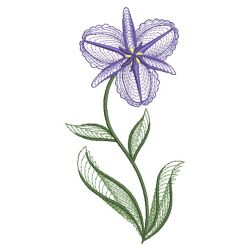 Rippled Fringe Lily 01(Md) machine embroidery designs