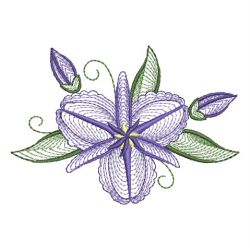 Rippled Fringe Lily 02(Md) machine embroidery designs