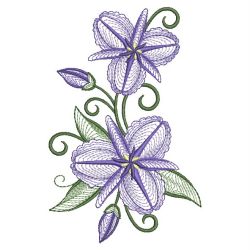 Rippled Fringe Lily 05(Sm) machine embroidery designs