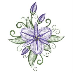 Rippled Fringe Lily 07(Sm) machine embroidery designs