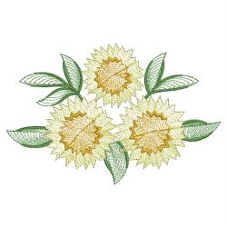 Rippled Golden Wattle 02(Lg) machine embroidery designs