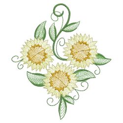 Rippled Golden Wattle 07(Md) machine embroidery designs