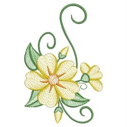 Rippled Guinea Flower 05(Lg) machine embroidery designs