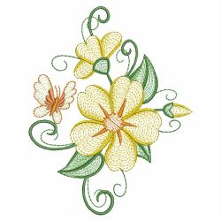 Rippled Guinea Flower 07(Lg) machine embroidery designs