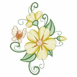 Rippled Guinea Flower 07(Sm) machine embroidery designs