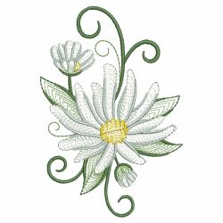 Rippled Pimelea PaisyBush 05(Lg) machine embroidery designs