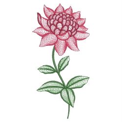 Rippled Waratah 01(Lg) machine embroidery designs