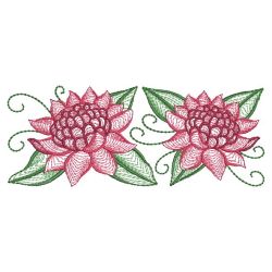 Rippled Waratah 04(Lg) machine embroidery designs