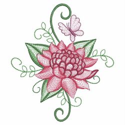 Rippled Waratah 07(Lg) machine embroidery designs