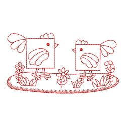 Redwork Shaped Animals 07(Lg) machine embroidery designs