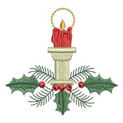 Heirloom Christmas Candles 04 machine embroidery designs