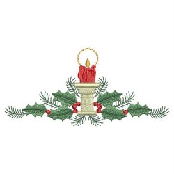 Heirloom Christmas Candles 05 machine embroidery designs
