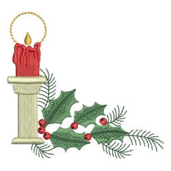 Heirloom Christmas Candles 07 machine embroidery designs