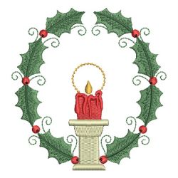 Heirloom Christmas Candles 11 machine embroidery designs