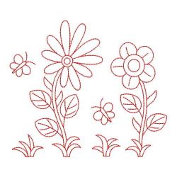 Redwork Secret Garden 1 02(Md) machine embroidery designs