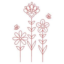 Redwork Secret Garden 1 04(Lg) machine embroidery designs