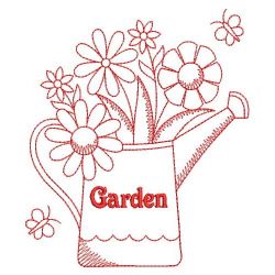 Redwork Secret Garden 1 13(Lg) machine embroidery designs