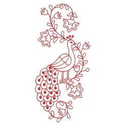 Redwork Heirloom Peacocks(Lg) machine embroidery designs