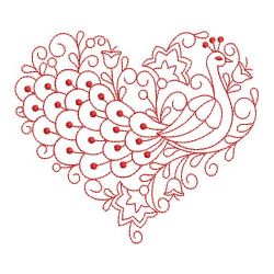 Redwork Heirloom Peacocks 09(Md) machine embroidery designs