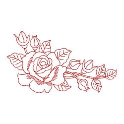 Redwork Romantic Roses 08(Md) machine embroidery designs