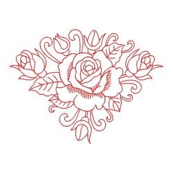 Redwork Romantic Roses 09(Md) machine embroidery designs