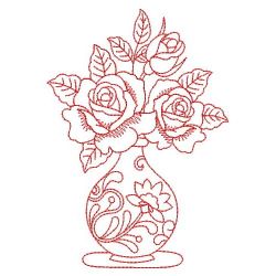 Redwork Romantic Roses 10(Lg) machine embroidery designs