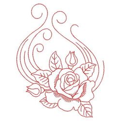 Redwork Romantic Roses 11(Sm)