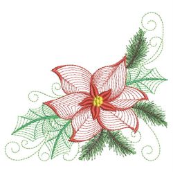 Rippled Christmas Poinsettia 01(Sm) machine embroidery designs