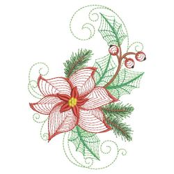 Rippled Christmas Poinsettia 04(Sm) machine embroidery designs