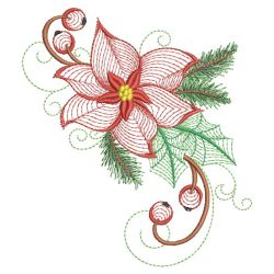 Rippled Christmas Poinsettia 06(Lg) machine embroidery designs