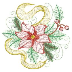 Rippled Christmas Poinsettia 09(Md) machine embroidery designs