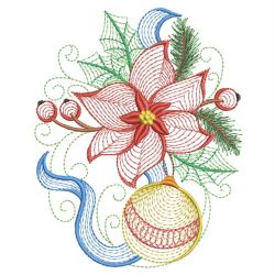 Rippled Christmas Poinsettia 10(Md) machine embroidery designs